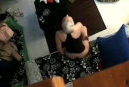 Blonde Girfriend Masturbating On couch