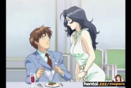 Busty MILF Seduces a younger guy and swallows his load – Hentai.xxx