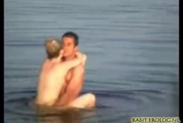 Couple captured having sex in lake