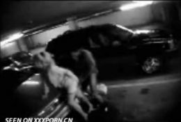 Couple caught on parkinglot cam