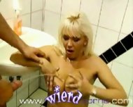 German pissing orgy in a public bathroom