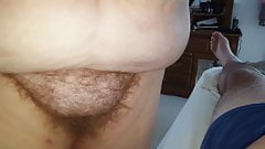 her hairy pussy, big tits, hairy ass on my cock
