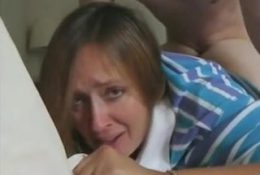 Mommy keeps crying all throughout first anal attempt