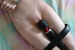 submissive girl has multiple intense orgasms || bound intense clit torture