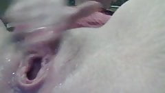 Teen pussy has a very wet orgasm