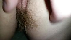 wifes dark hairy ass hole, hairy pussy on all4s