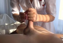 Young Masseuse Getting Creampied after Handjob