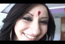 Curvy sexy Indian with big tits fucks hard cock