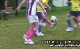 Japanese Girl Soccer Player Pays With Toy By Referees