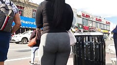 Lovely Round Booty Latina Teen in Grey Spandex