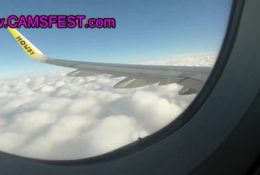 airplane blowjob with amateur girlfriend