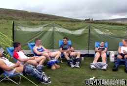 British studs take their dicks out during outdoor picnic