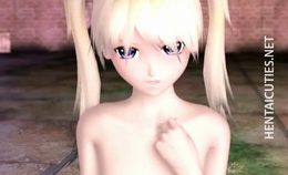 Sexy Blond 3d Anime Cutie Finger Pussy