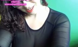 Webcam Young Busty Girl With Glasses In School