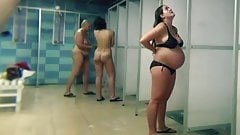 Cameravoyeur – Pregnant and Mature Women Public Pool Shower