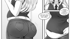 NO LUNCH BREAK Pt.2 – Weight gain comics big boobs inflation