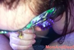 Mom Cum in Mouth Blowjob Mom And Step Son