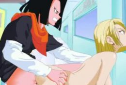 DBZ Android 17 have to Fuck and open 18’s pussy to cool her down