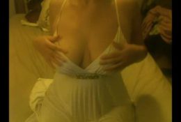 Hard Nipples Showing Through White Dress