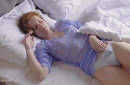 ULTRAFILMS Sienna Kim filmed in her bedroom, showing her clit rubbing skills.