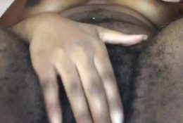 I tried to keep quiet .. Hairy pussy & big clit